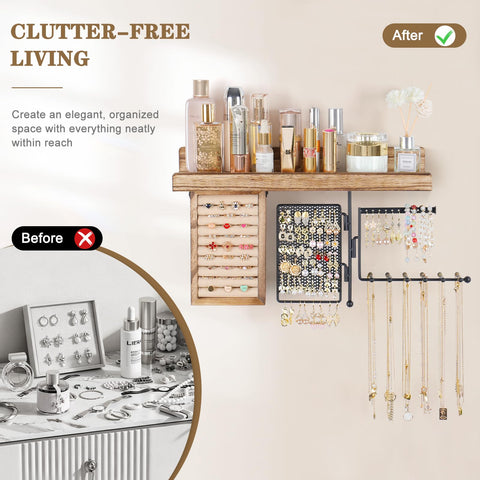 SOLIMINTR two-tier rotating necklace rack for quick selection