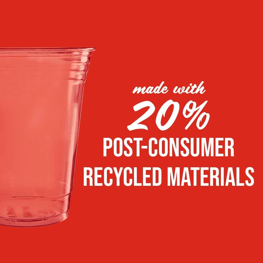 SOLO crystal-clear cups on table for social events.