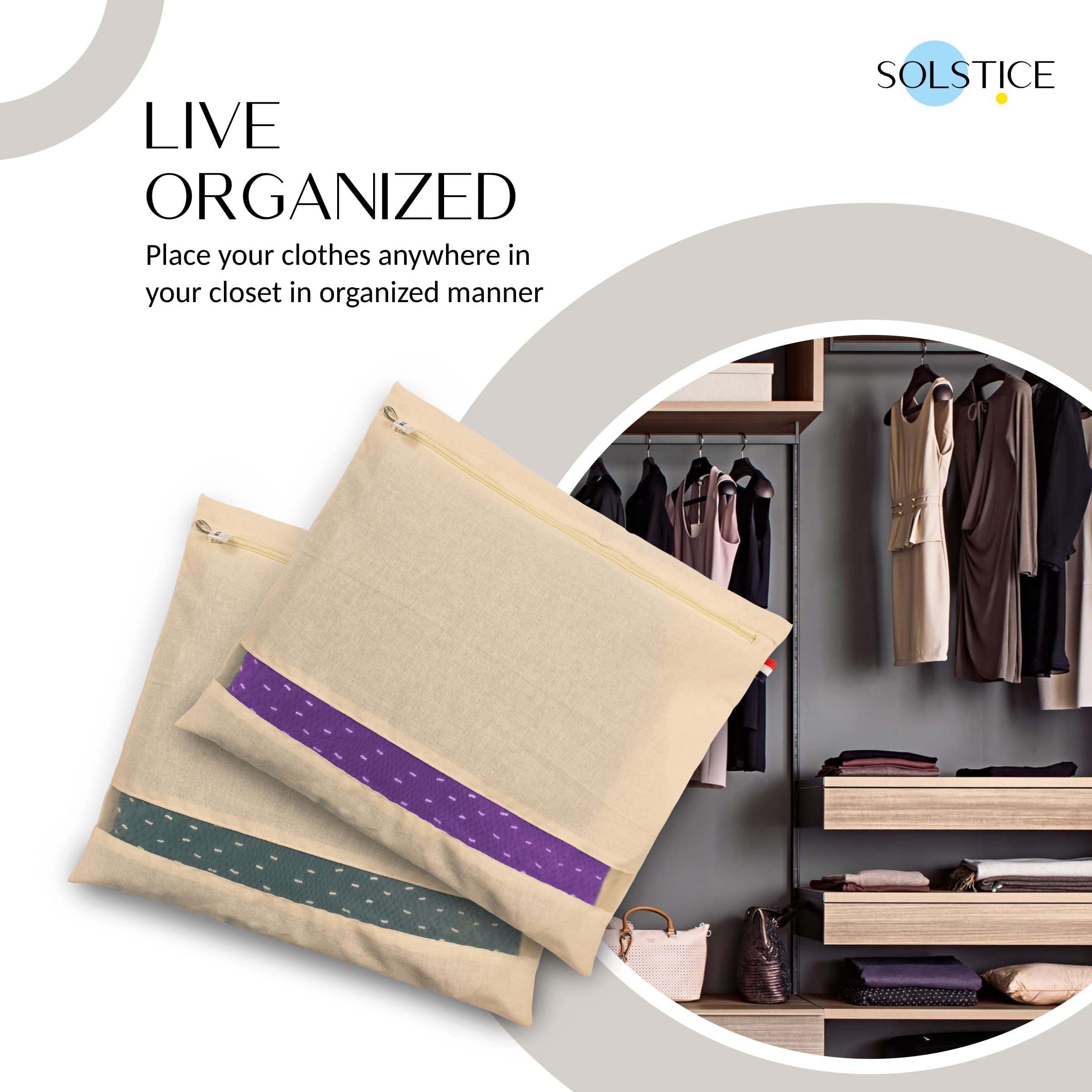SOLSTICE cotton bags are washable and reusable.