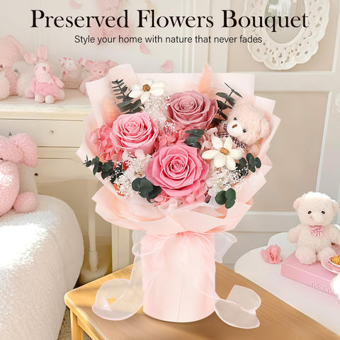SOLUNOX bouquet with mini sunflowers and hydrangea highlights home decor.