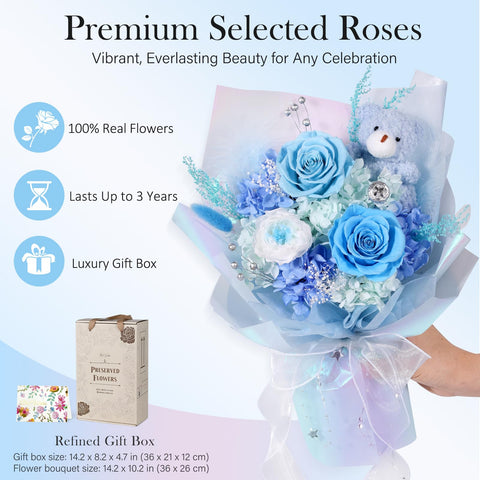 SOLUNOX luxury gift box packaging presents a ready-to-give bouquet.