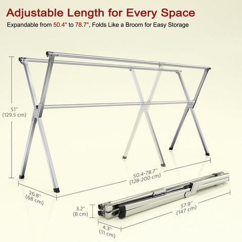 Solvestis folding rack in folded storage mode, easy to tuck away after use.