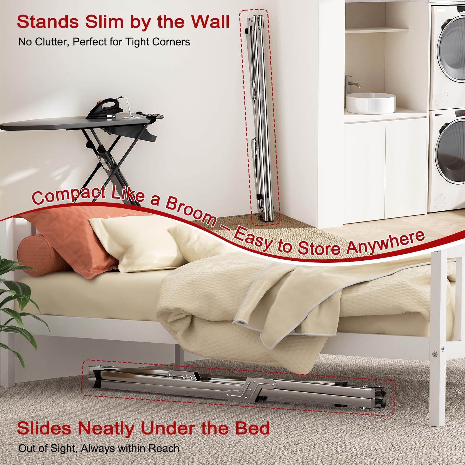 Solvestis space-saving design keeps laundry organized without crowding rooms.