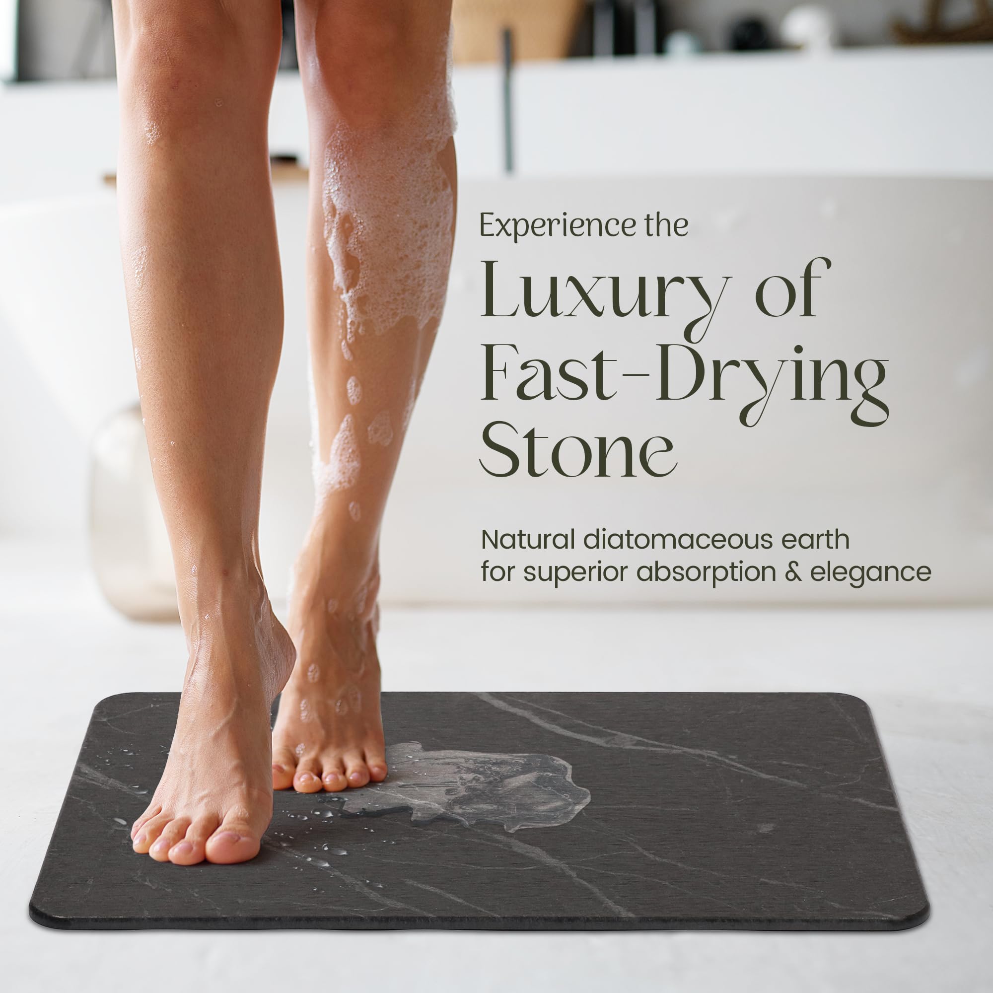 Solvio easy-clean bath mat stays hygienic with minimal maintenance.