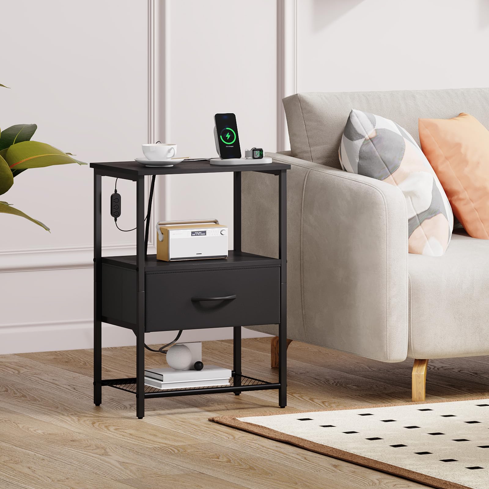 Somdot nightstand 2-pack LED light strip elevates room ambiance with programmable glow.