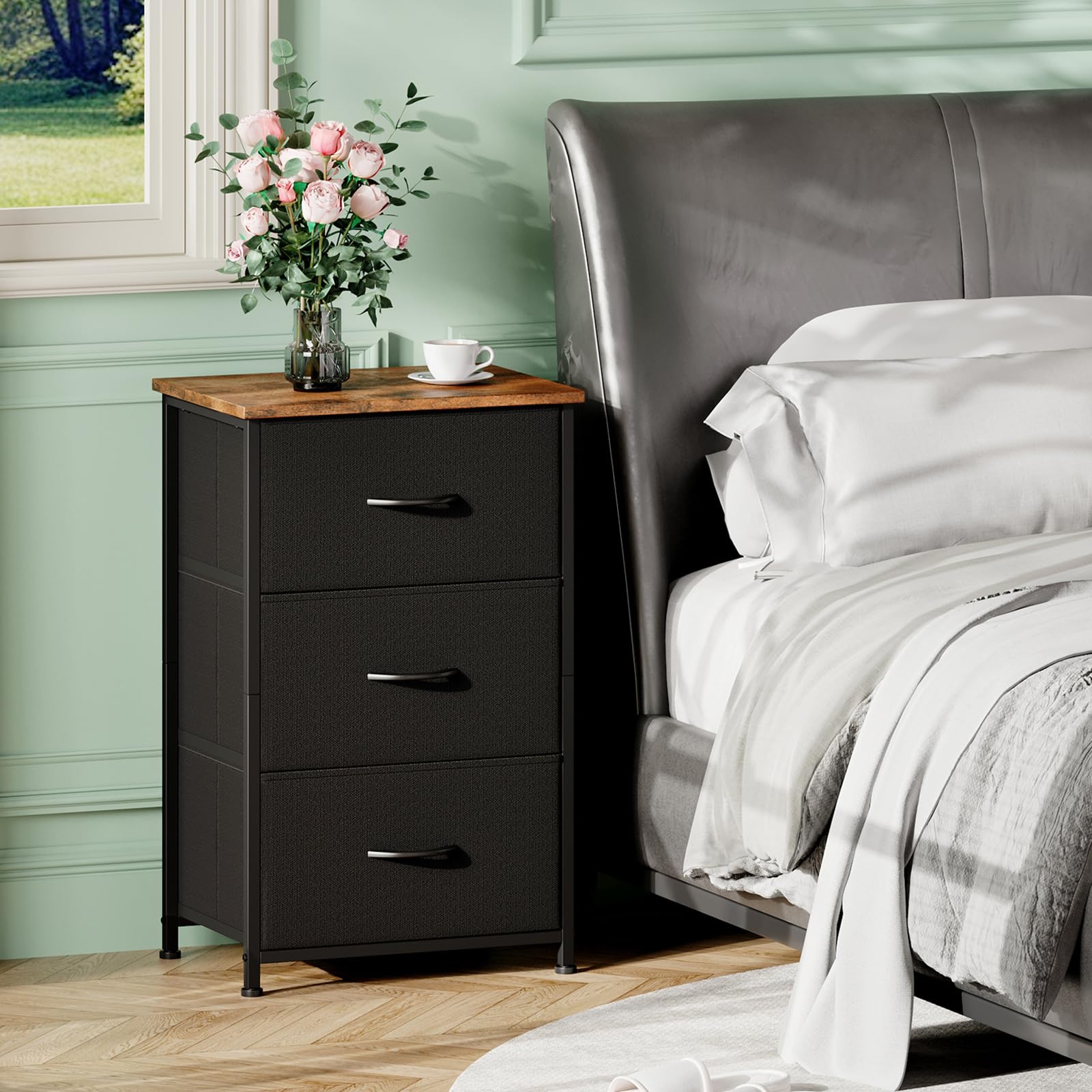 Somdot dresser with drawers open, showing space for organization.