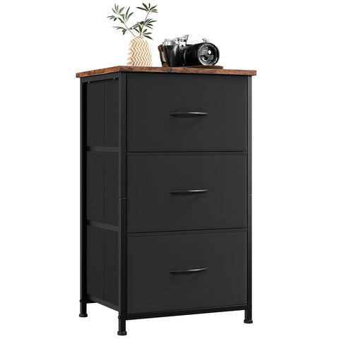 Somdot 3-drawer dresser front view for compact bedroom storage.