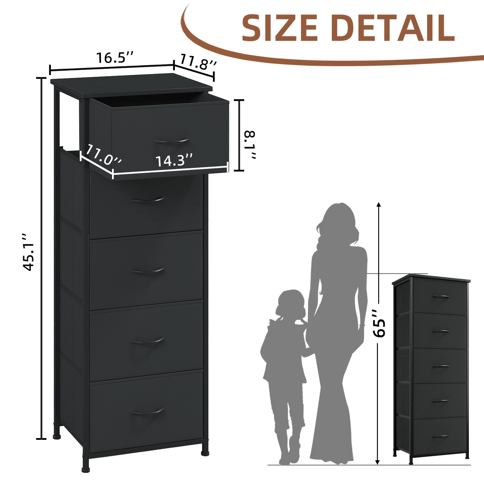 Somdot dresser shown in hardware-included assembly setup.