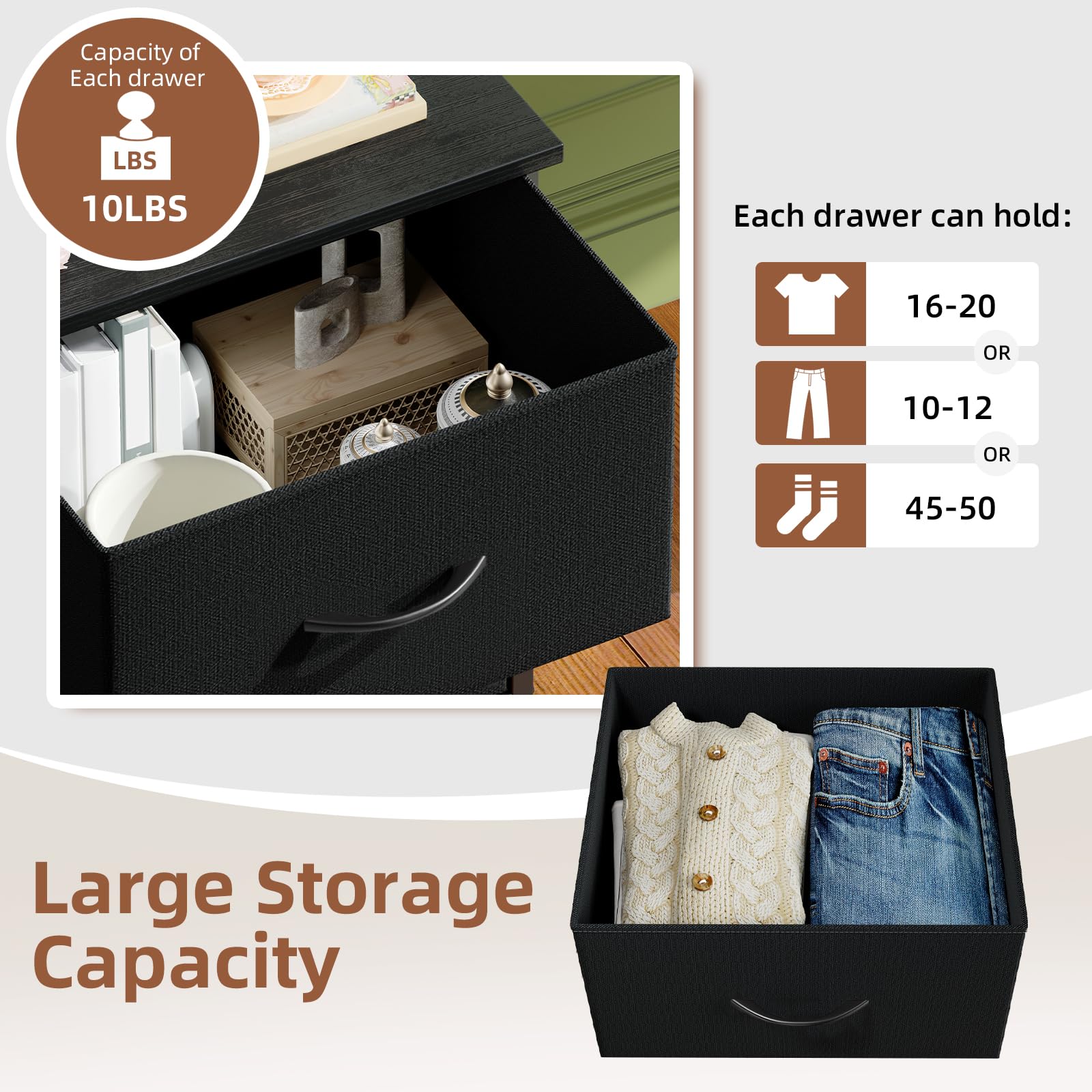 Somdot dresser used for closet storage and organization.