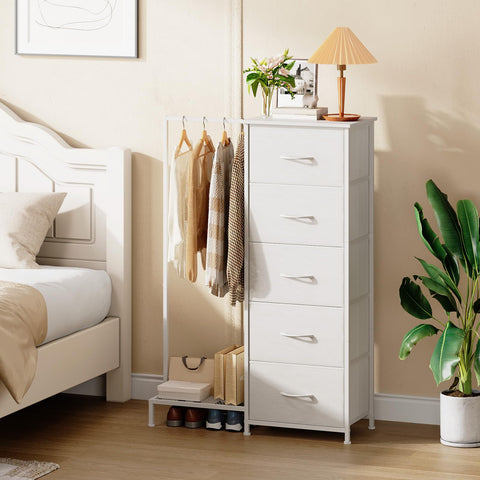 Durable metal frame of Somdot dresser supports daily use with stability.