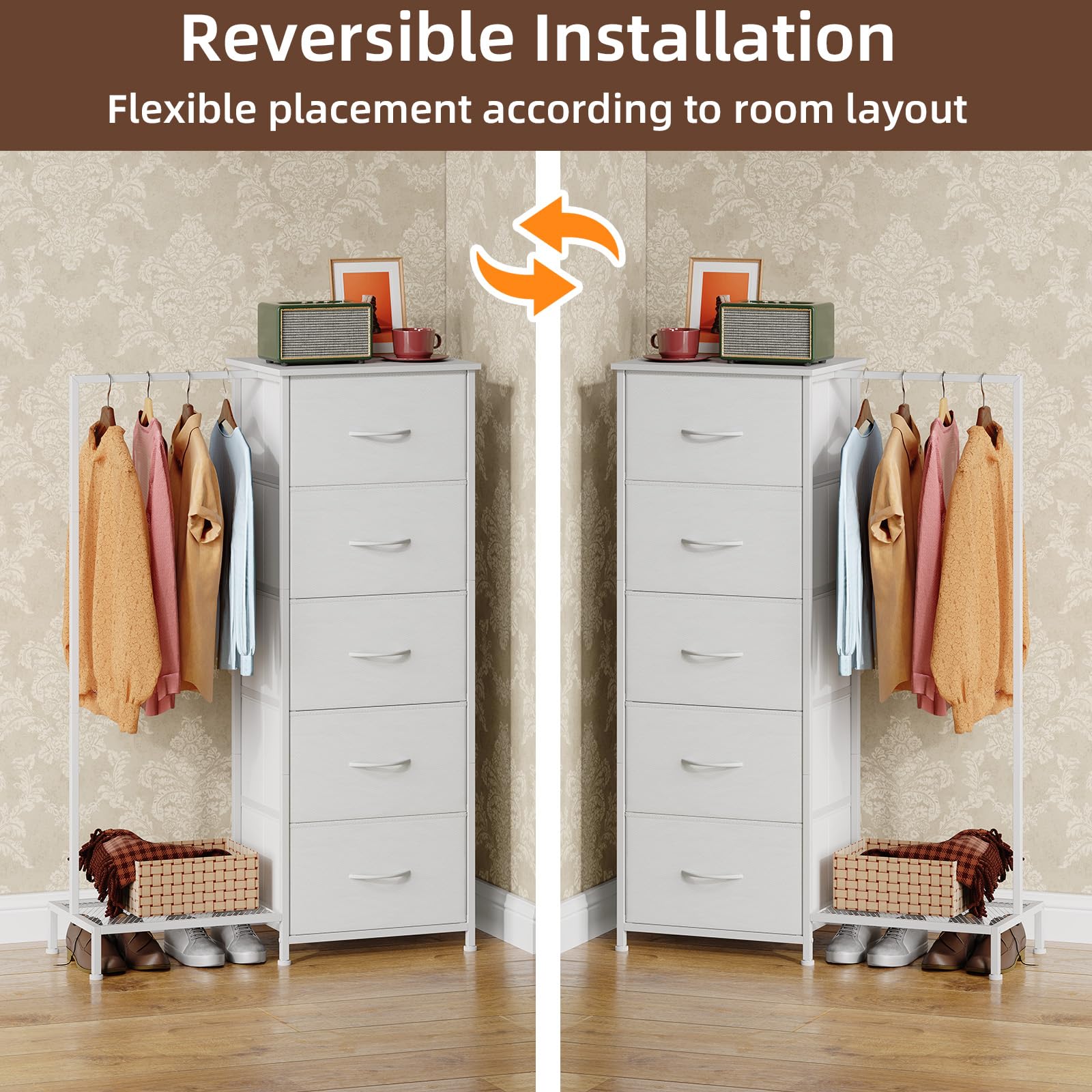 Easy assembly with included hardware and clear step-by-step instructions.