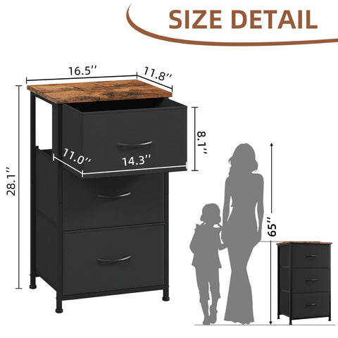 Somdot dresser side profile highlighting slim footprint and versatility.