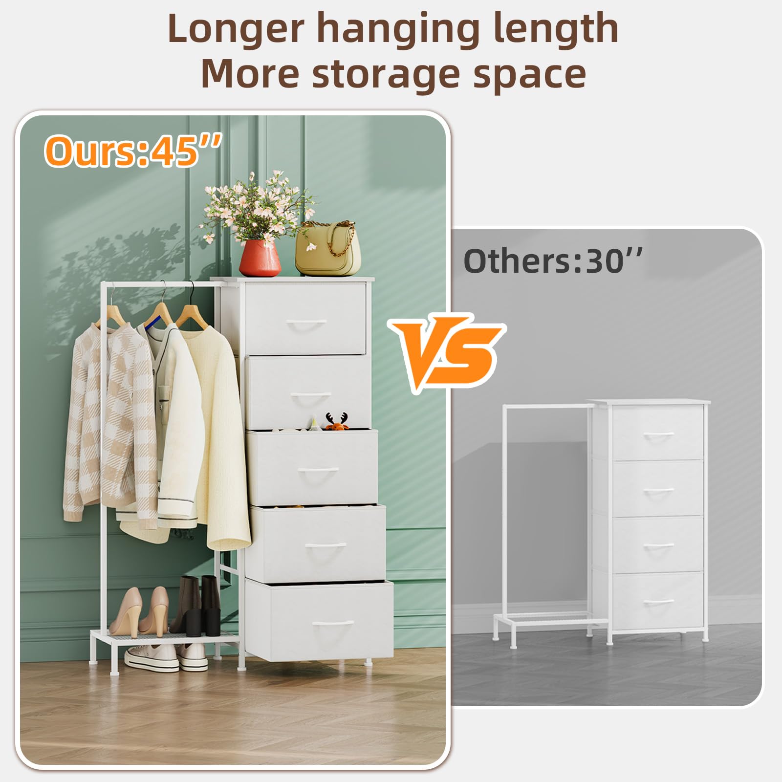White leather finish adds a modern touch to any bedroom decor.