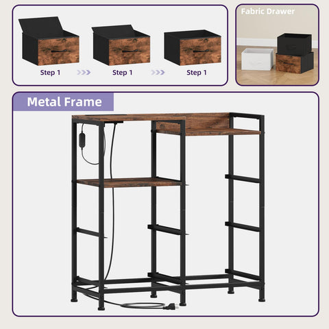 Somdot nightstand adjustable feet keep it level and floor-safe.