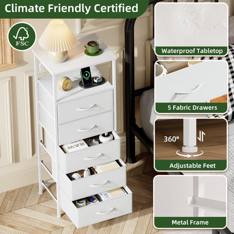 Somdot nightstand adjustable-feet stabilize on uneven floors