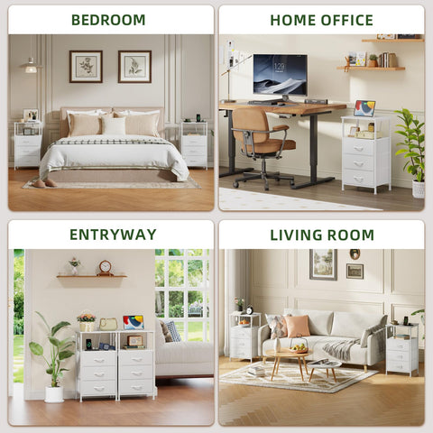 Somdot tall nightstand fits bedrooms, dorms, and entryways for tidy spaces.