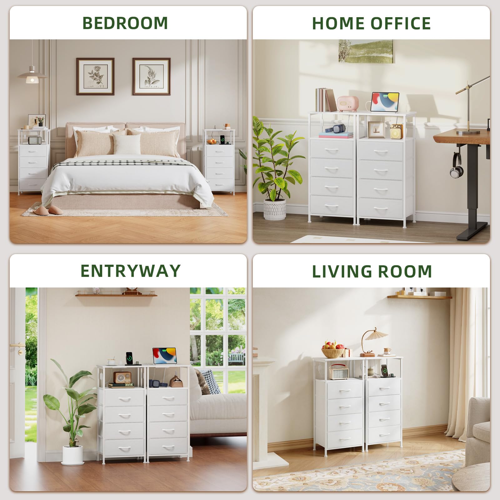 Somdot nightstand durable for small spaces and dorms