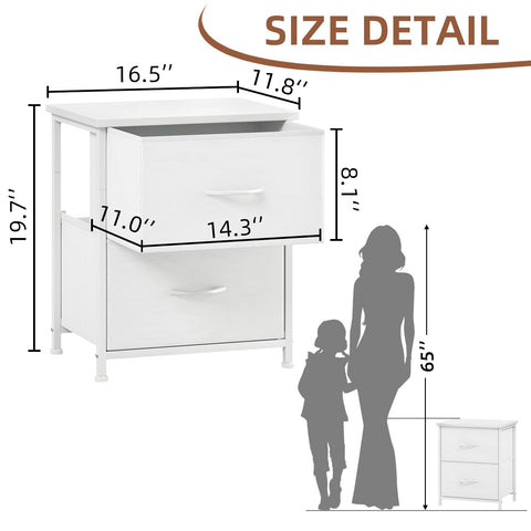 Somdot nightstand fabric drawer bin helps organize small items.