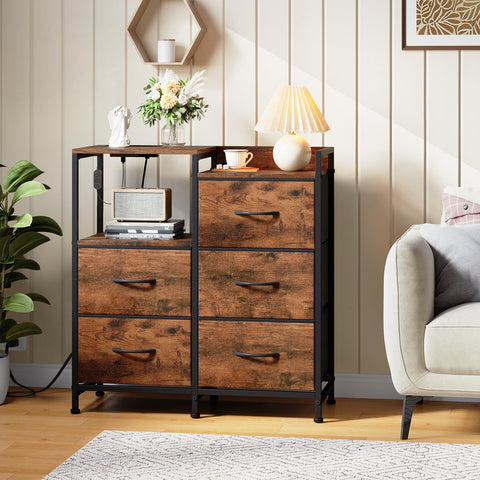 Somdot nightstand sturdy construction supports daily use.