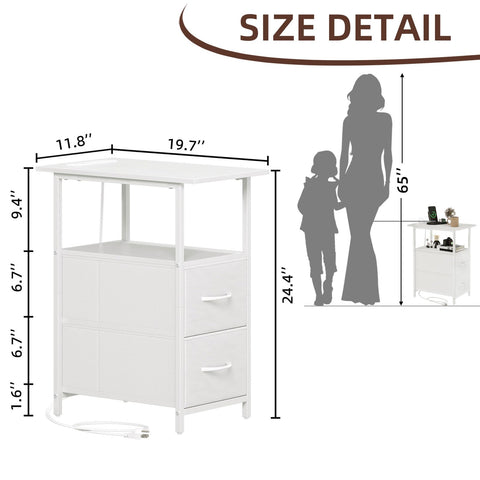 Somdot skinny nightstand with open shelf, keeps remotes within reach near bed.