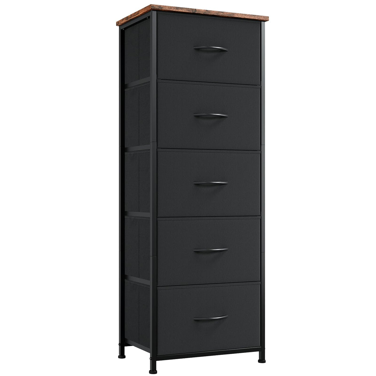 Somdot tall dresser with five drawers for organized bedroom storage.