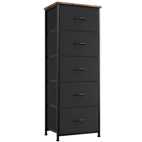Somdot tall dresser with five drawers for organized bedroom storage.