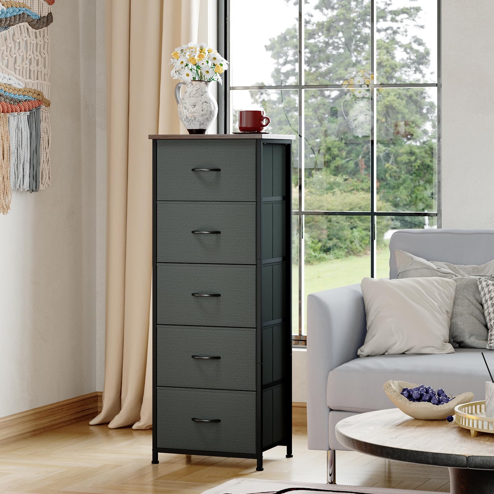 Somdot tall dresser assembly hardware included for simple setup.