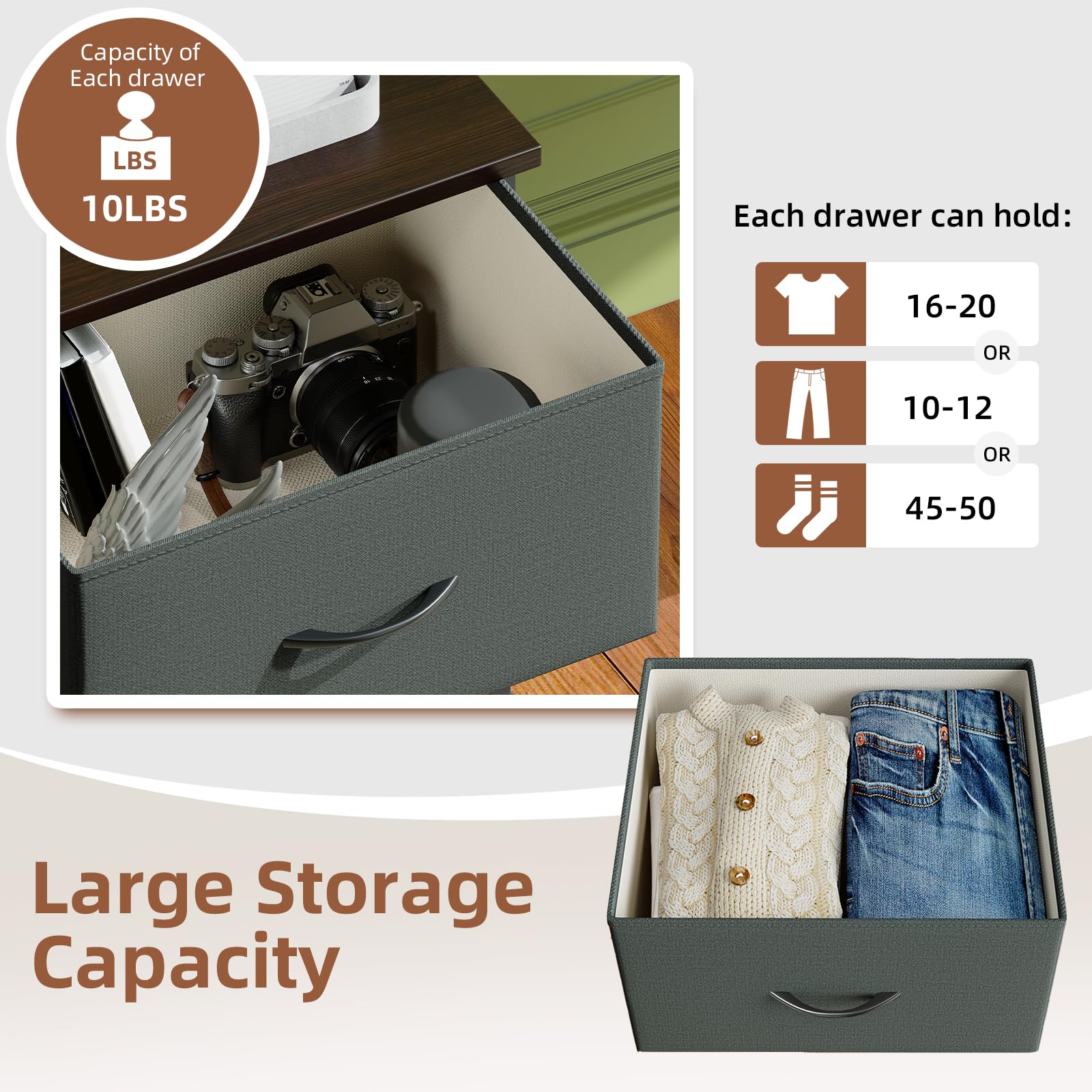 Somdot tall dresser placed in a bedroom enhances organization and style.