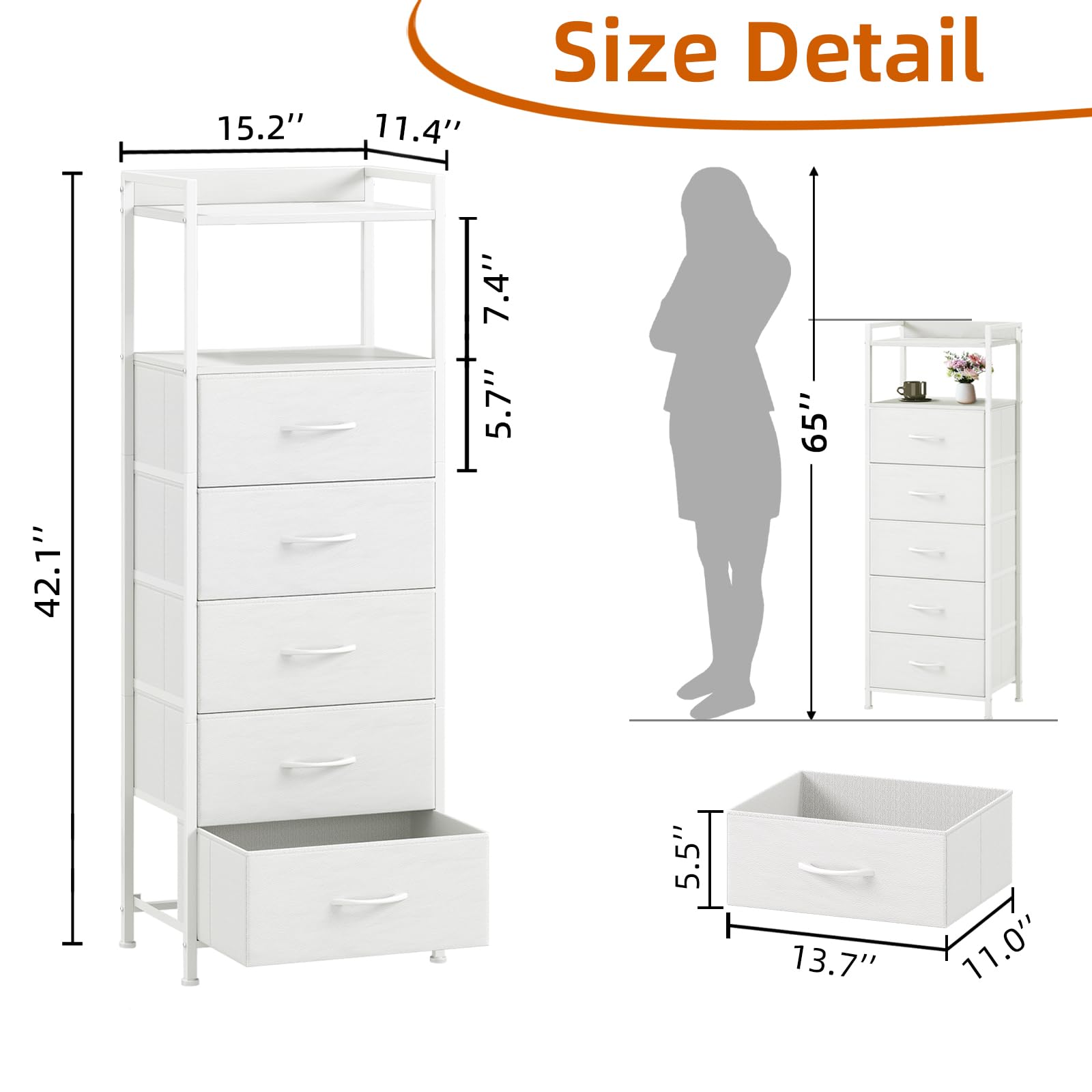 Somdot tall dresser wood board structure highlights sturdy frame and base.
