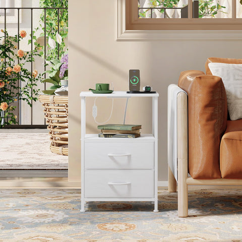 Somdot white nightstand mood lighting enhances bedroom ambiance and comfort.