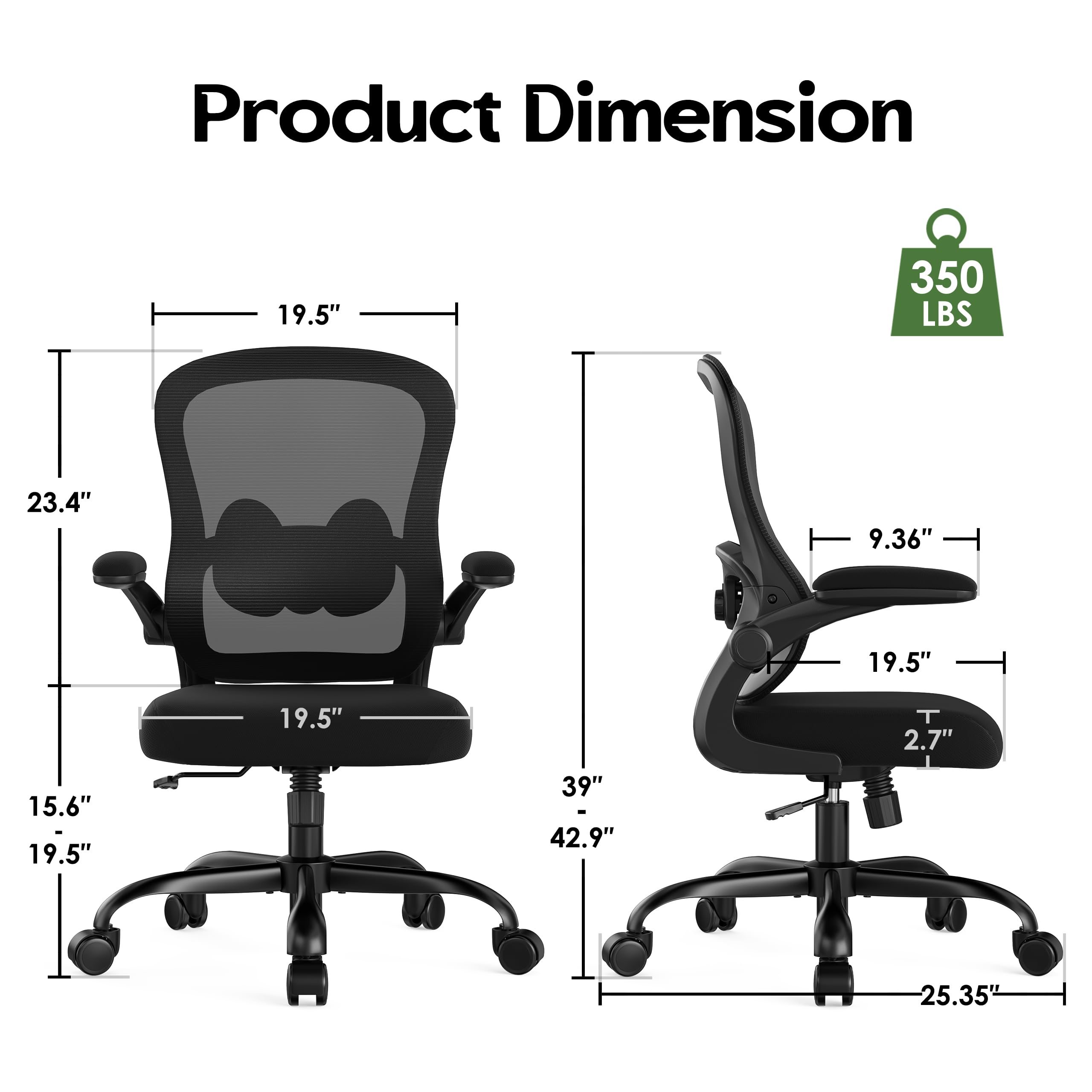 SOMEET chair with lumbar-support adjustment to tailor spine support.