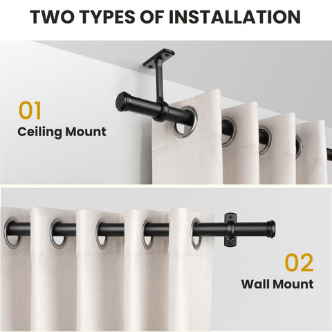 SOMINS inner rod extension at 7/8 inch enables seamless overlap.