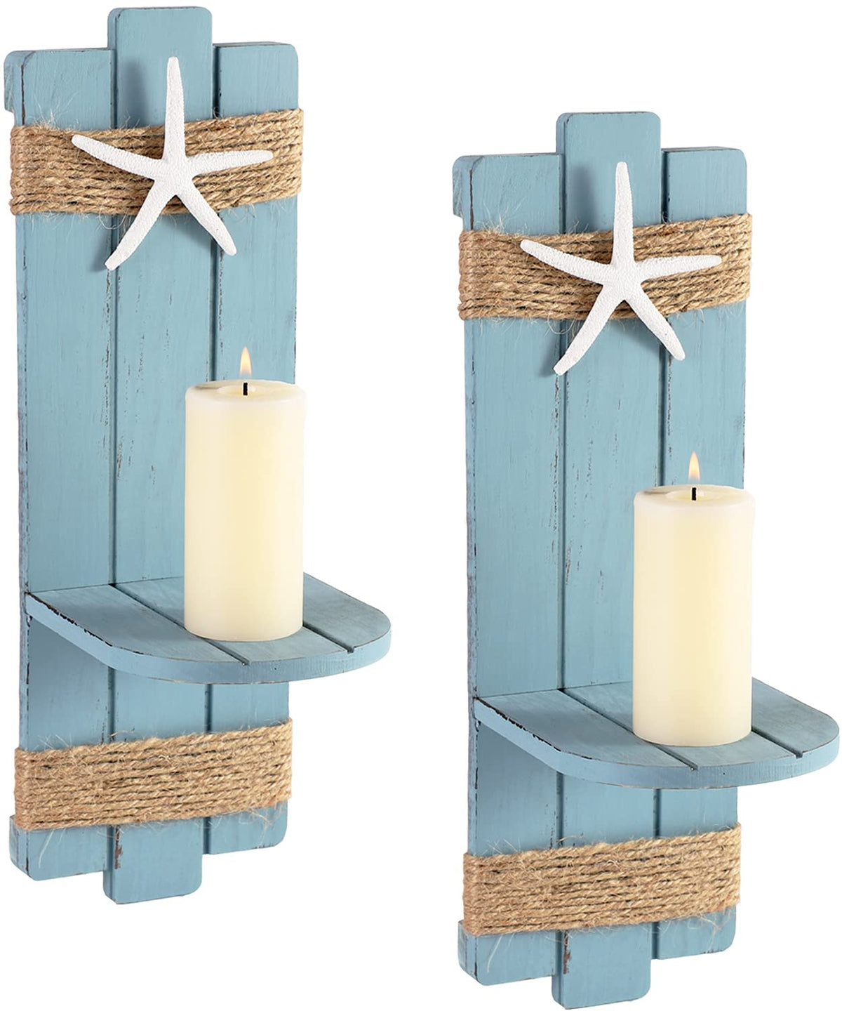SOMTO Beach Starfish Wall Sconce front view adds coastal charm