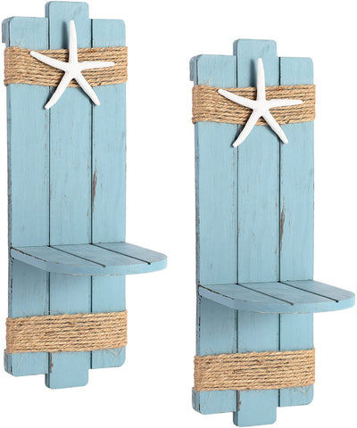 SOMTO Beach Starfish Wall Sconce hanging back demonstrates easy mounting