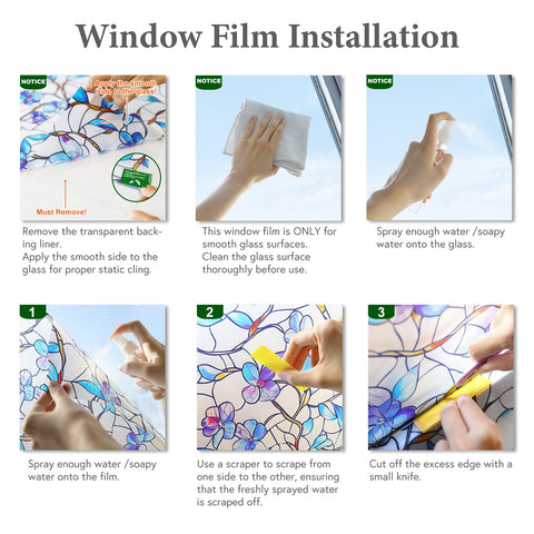 Somwise Rainbow Window Film enhances glass doors and car windows with color
