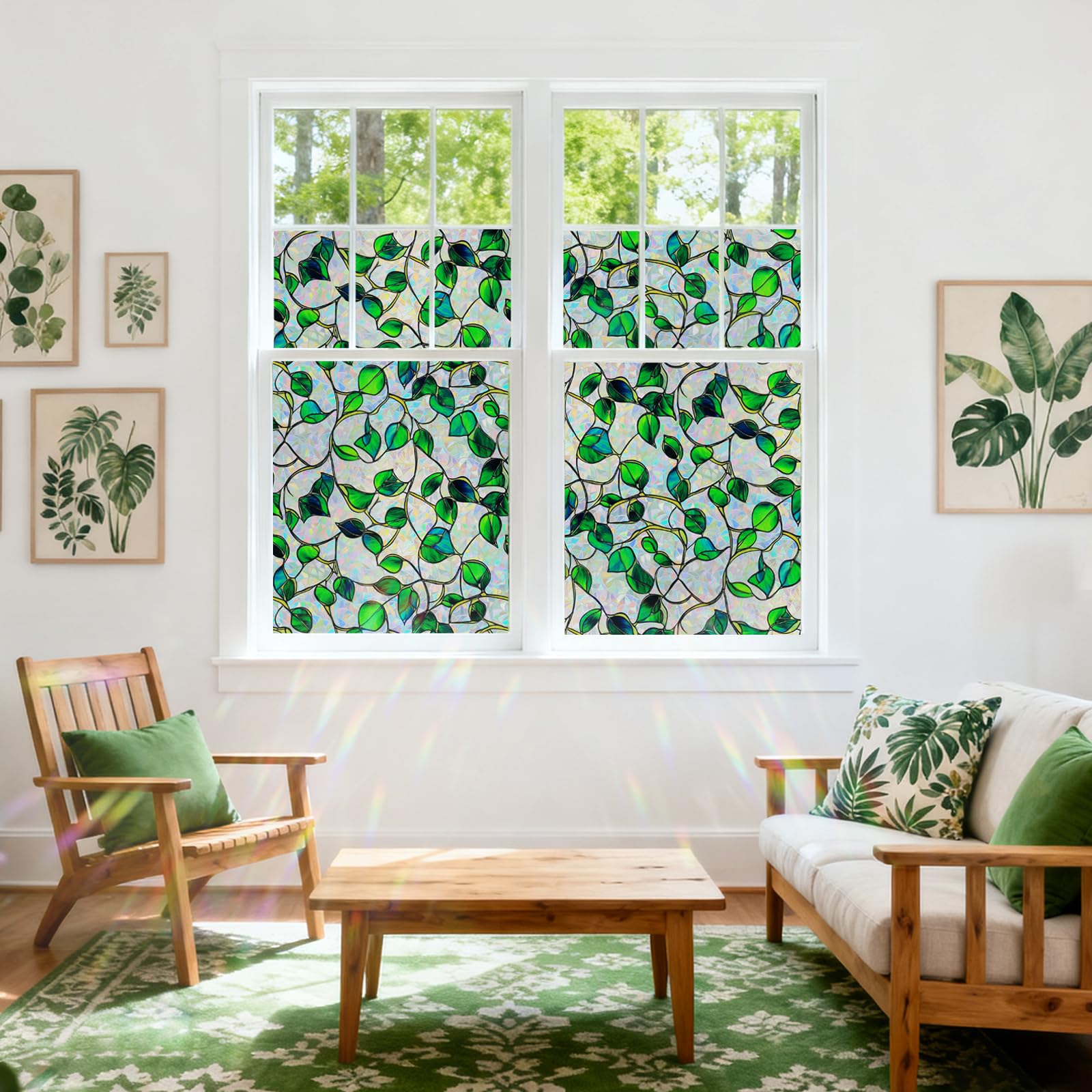 Somwise Rainbow Window Film removable without residue for easy changes