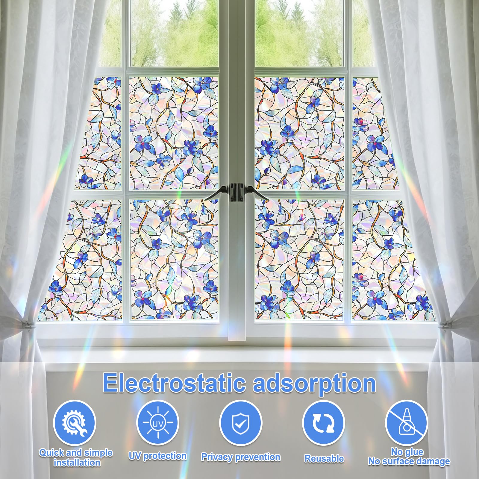 Somwise UV-blocking film reduces sun heat while maintaining bright interiors.