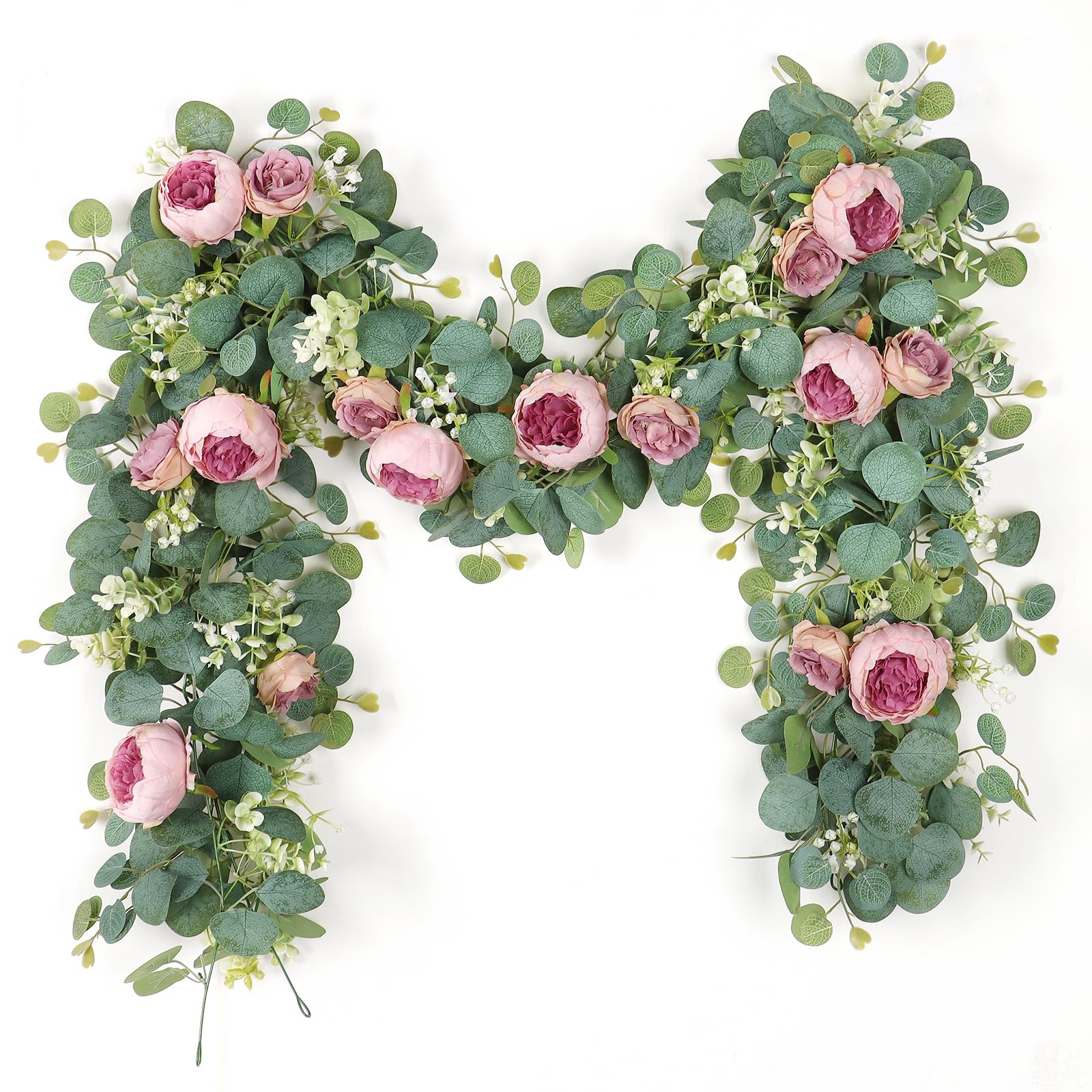 SOMYTING 2-pack 13ft flower garland ready for wedding and home décor