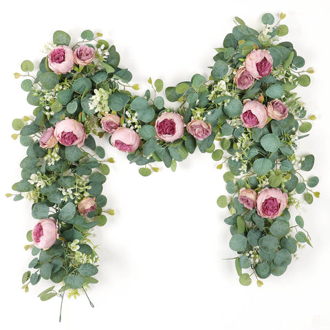 SOMYTING 2-pack 13ft flower garland ready for wedding and home décor