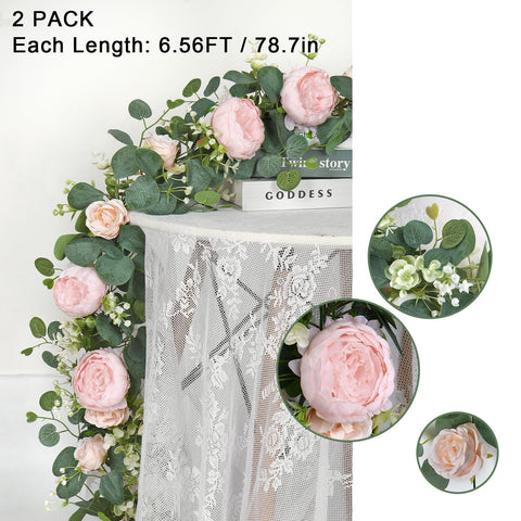 SOMYTING floral garland includes peonies, roses and gypsophila for lush decoration