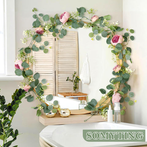 SOMYTING vintage pink roses closeup highlights lush petals and color depth