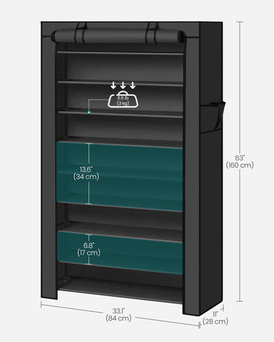 SongMics shoe cabinet shown during assembly for quick setup.
