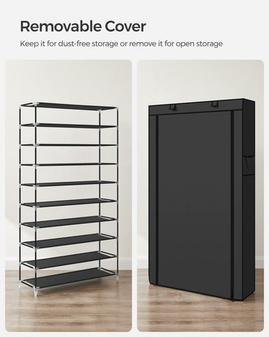 SongMics 10-tier rack placed in entryway for clutter-free welcome.