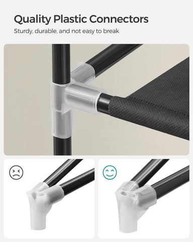 SONGMICS water-resistant shelves resist spills and are easy to wipe clean
