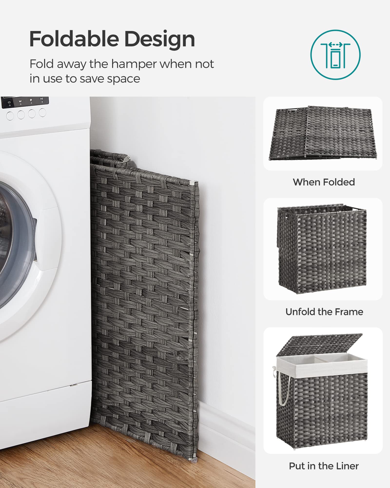SONGMICS six mesh bags protect delicates during washing.