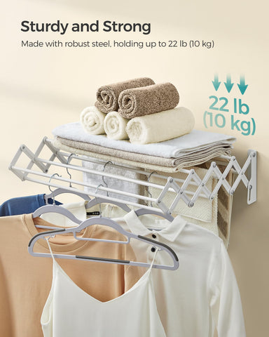 SongMICS 141-inches of drying space accommodates towels and clothing efficiently