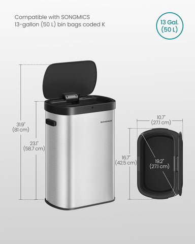 SONGMICS 15 included bags ready for immediate use with the bin.