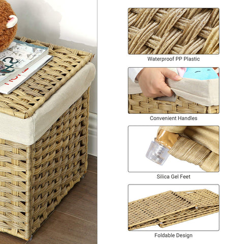 SONGMICS 160-liter capacity basket ready for clutter-free storage.