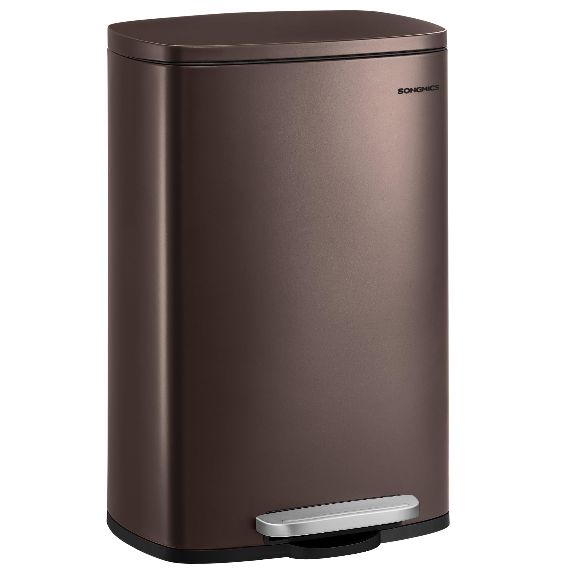 SongMics 20-gallon trash can front view showing spacious capacity for daily kitchen use