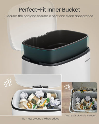 SONGMICS 20-gallon trash can pedal-action for hands-free disposal